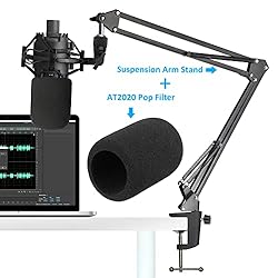 Audio-Technica AT2020 Mic Boom Arm with Foam