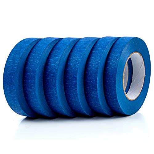 6 x Blue Painters Tape (65 Yard) by GoBlue 0.94" Leaves Zero