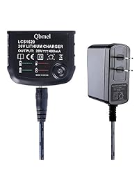 Qbmel - Cargador de batería de iones de litio de 20 V para Black+Decker LCS1620 MAX 20 V batería de iones de litio LBXR20 LBXR20-OPE LB20 LBX20 LBX4020 LB2X4020 LBXR2020-OPE