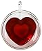 Tea Cup Heart Shaped Double Wall Insulated Clear Glass Tea and Coffee Cup 8.5 Ounces with Bamboo Teaspoon by Princeton Wares (1)