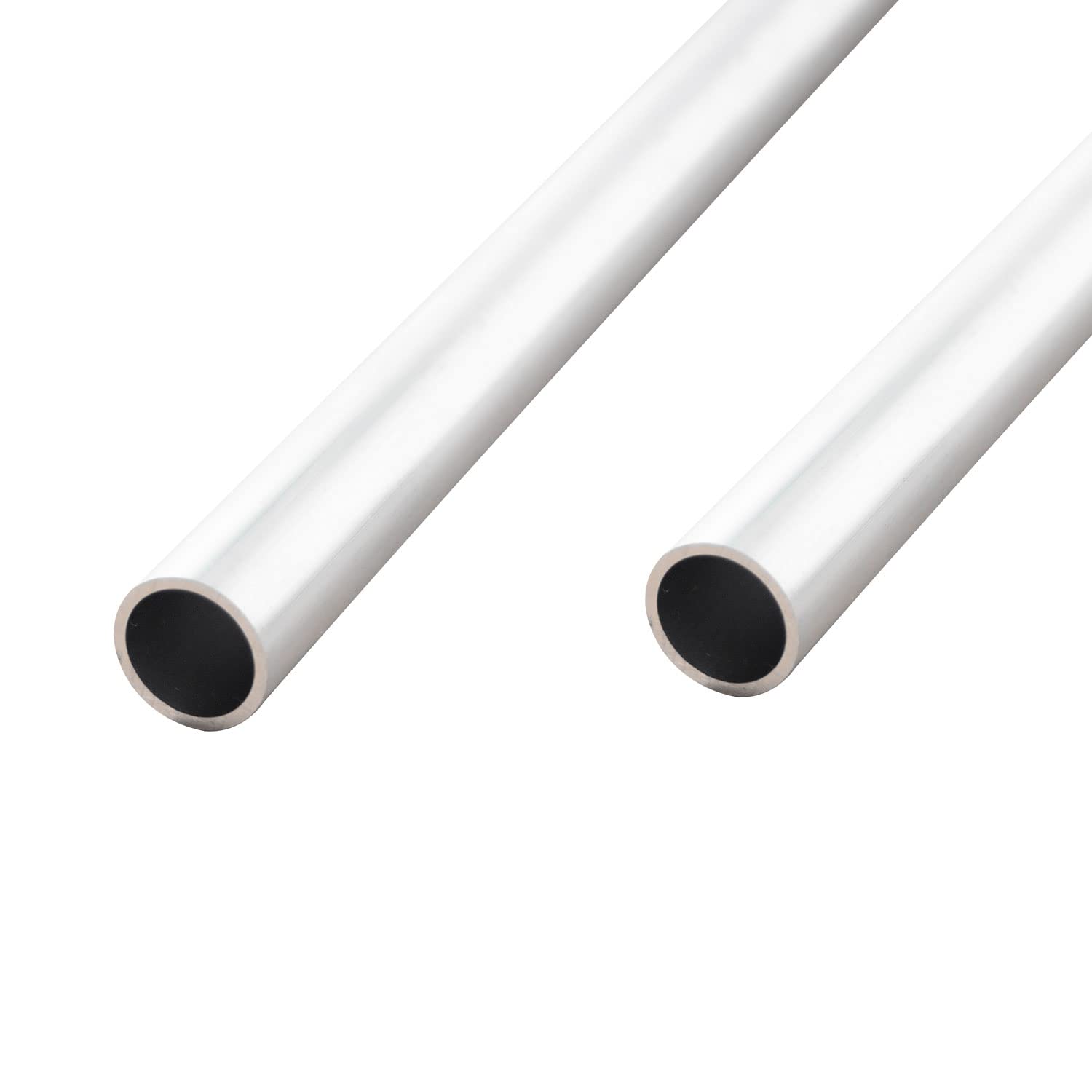 Aopin Round Aluminum Tube 16mm/0.63" ID x 19mm/0.75" OD x 300mm/11.8" Length, Seamless Aluminum Straight Tube 2 PCS