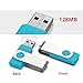 10 X MOSDART 128MB Small Capacity USB2.0 Bulk Flash Drive Swivel Thumb Drives Jump Drive Pen Drive Zip Drive with Led Indicator,Blue - 10Pack (Unbranded,Not 128GB)