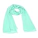 Women's Wedding Bridal Long Soft Chiffon Scarf Wrap Evening Shawls Stole Scarves (Mint Green)