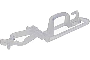 New Traditions Simplify Your Holiday Christmas Light Clips for Gutters & Shingles, Holds C7 & C9 Christmas Lights, LED Mini Lights, Rope Lights, Outdoor Decorations - Pack of 100 (Dual Direction Clip)