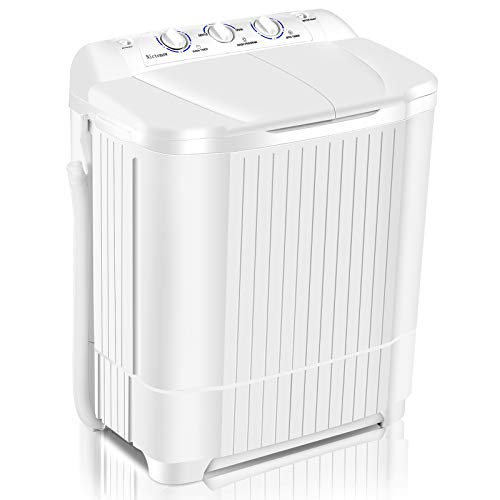 Portable washing machine Nictemaw Compact Twin Tub Washer 21.5lbs, Mini