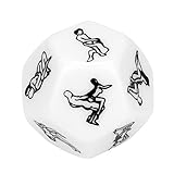 KFSO New Sex Funny Adult Love Humour Game Romance Erotic Craps Dice Pipe Toys (White B)