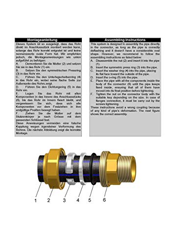 1“ x PE 32 Klemmverbinder für PE Rohr I Messing I PE Rohr Verschraubung I Klemmverbinder I Steckverbinder I Steckmuffe I… – Bild 5