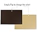 Computer Leather Desk Pad, Stylish Mat Cover, Reversible Color Design Brown to Khaki, 18x24 Inches
