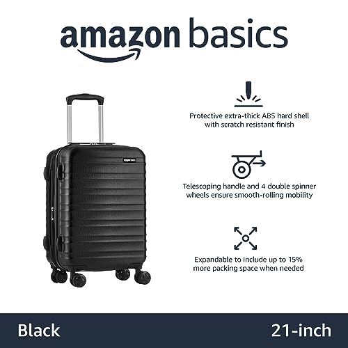 Amazon Basics 20Inch Hardside Spinner, Black Pricepulse