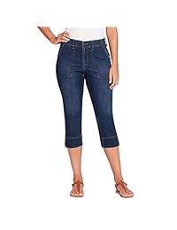 Gloria Vanderbilt Pantalones con puños con aberturas laterales y diseño recortado