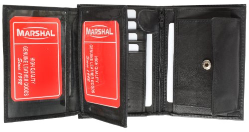 European Style Bifold Trifold Wallet with Id Window by Marshal