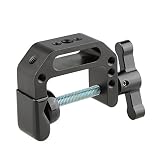 CAMVATE C-Clamp with 1/4 and 3/8 Thread Hole for Camera Monitor(Black T-Handle)