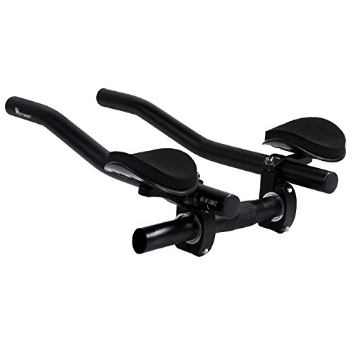 Yopoon TT Handlebar Tri Aero Bars Clip-On Time Trial Bars, Bicycle Rest Handlebar Triathlon Armrest Bike Aerobar for Triathlete Road Bike Racing Mountain Bike Riding (Black)