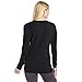 100% Merino Wool - Women's Midweight Base Layer - Long Sleeve Crew - Black - X-Large