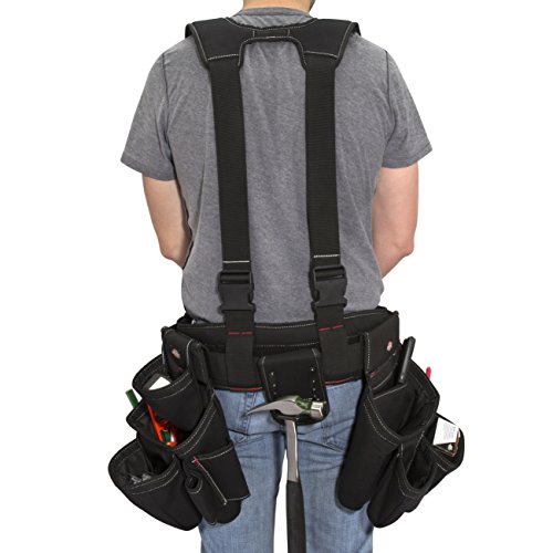 Dickies 4Piece Carpenter's Rig, Padded Tool Belt Suspenders, Cooling