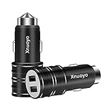 Xnuoyo Car Charger Ultra Compact Dual USB Car Adapter Safety Protection Travel Car Charger for iPhone iPod iPad and Android Google Devices