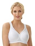 Glamorise Women's Magiclift Seamless Support T-Shirt Soft Cup Bra, White, 44DD