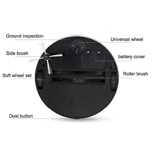 Gyswshh Smart Automatic Suction Sweeping Robot Mini Household Electric Vacuum Cleaner Gray