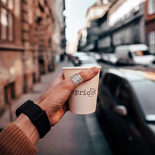 Mytys 2 Tone Statement Rings Intertwined Crossover Wide Band Rings for Women Girl Rose Gold and Silver Plated - Thumbnail 5