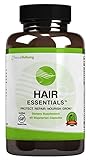Hair Essentials Natural Hair Growth Supplement for Women and Men-Value Pkg- 180 Vegitarian Capsules