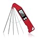 Digital Cooking Food Meat Thermometer Instant Read for Food Grill Smoker Baking BBQ Oven Frying (red)