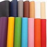 ZAIONE Solid Litchi Faux Leather Sheets 14pcs/Set 8