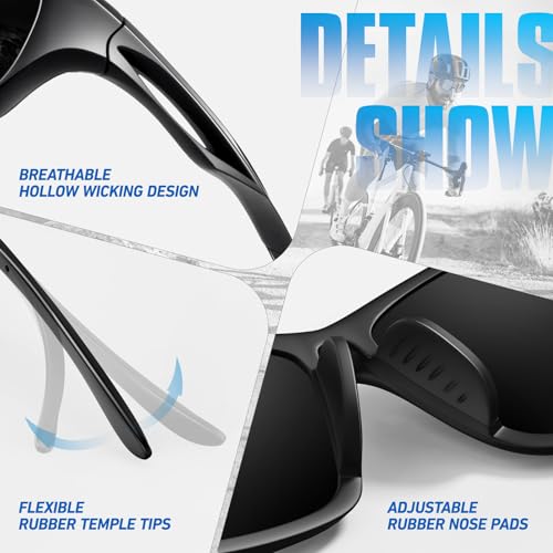 LINVO Sunglasses Men Polarized Sports Cycling Glasses TR90 Ultralight Sunglasses Golf Running Fishing Men Women Protection UV400