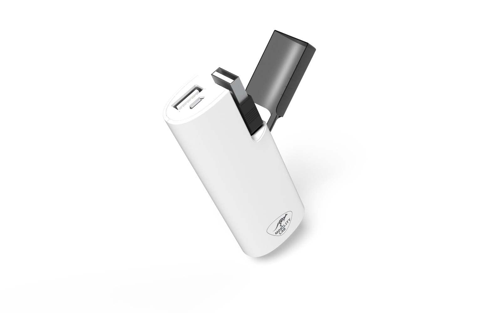 Mobility Lab ML309118 Powerbank 2400 mAh Backup Battery for iPhone, iPad, Smartphones and Tablets – White