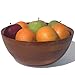 Woodard & Charles Large Wooden Serving Bowl for Salads, Fruits, Popcorn, Pasta, 10” Diameter x 4.5“ Height