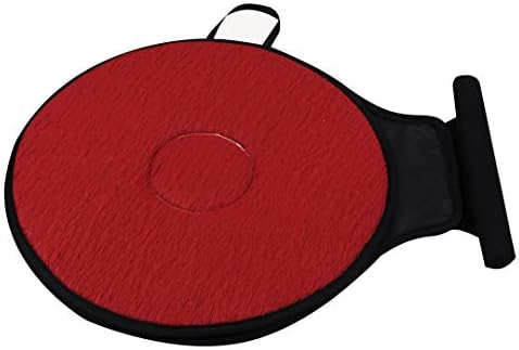 AKUKA 2Pcs Non-Slip Swivel Seat Cushion - Round Rotary Foam Cushion,Revolving Breathable Car Mat,Washable Chair Pads,Rotary Car Seat (Red)