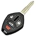 Horande 4 Buttons Replacement Key Fob Cover Case fit Mitsubishi Galant 2008~2010 Lancer 2007~201 Outlander 2007~2009