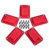 5 Packs Tool Holder Mount for Milwaukee M18 Tool,Also Fit for Dewalt 20V, 12V Dril Holder,Hanger (Lot of 5，Red)