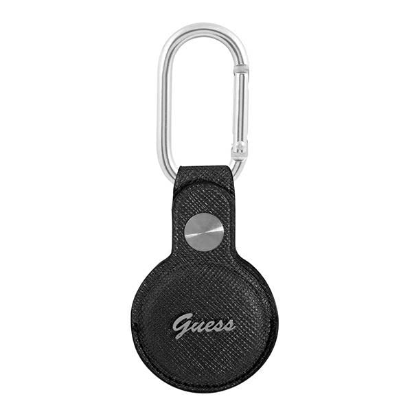 GUESS Case for AirTag Saffiano Vintage Black Model GUATPSASRSK