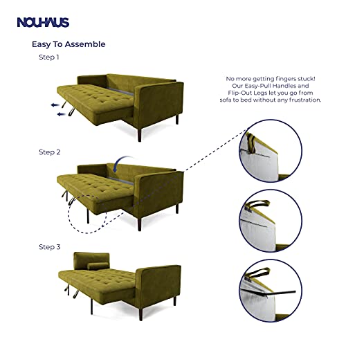 Nouhaus Module, Sleeper Sofa Bed Couch. 7ft Luxury Convertible Sofa