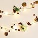 Outgeek Christmas String Light Creative Pinecone Bell Berries Decor Fairy String Light 20 LEDs String Light 6.56ft.