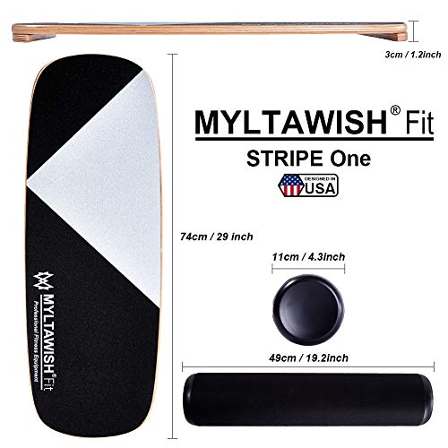 MYLTAWISH Wooden Balance Board Trainer Wobble Balance Board for