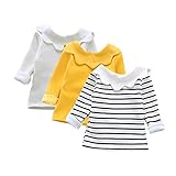 XUNYU Baby Girls Infant Toddler Solid Tops Blouse Long Sleeve T Shirt 1-4T