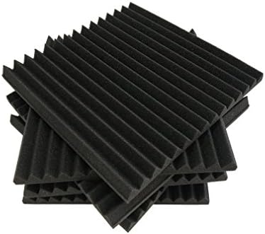 Beefoam 6 Pack 12" X 12" X 1" acoustic studio foam panels - Remove Noise & Enhance Sound Quality