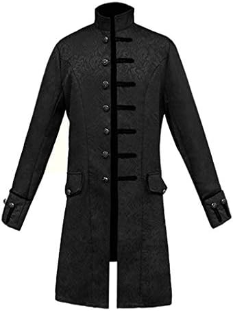 MasaRave Mens Victorian Frock Coat Steampunk Jacket