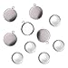 DROLE 30Sets Bezel Pendant Blanks with Glass-30Pcs Stainless Steel Pendant Tray with 30Pcs Transparent Glass Cabochons,20mm Blanks Cameo Bezel Cabochon Settings,Totally 60 Pieces