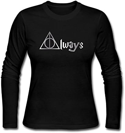 Women's Always Harry Potter Platinum Style Long Sleeve T Shirt-Black