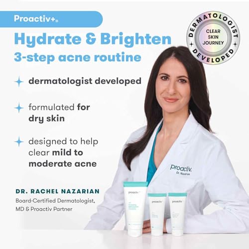 *2025-7-31* PROACTIV+ 3 STEP ADVANCED SKINCARE ACNE TREATMENT – SALICYLIC ACID FACE WASH, BENZOYL PEROXIDE PORE MINIMIZING TREATMENT, AND SALICYLIC ACID HYDRATING MOISTURIZER – 30 DAY COMPLETE ACNE SKIN CARE KIT