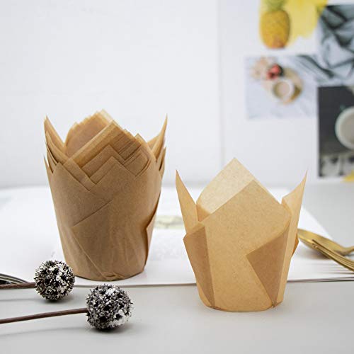 Tulip Cupcake Liners Greaseproof Standard Size Baking Paper Cups