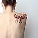 Pink Ribbon Bow Temporary Tattoo (Set of 2)