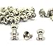 LQ Industrial 30 Pack Silver Round Head Button Stud Slotted Screws 8x10x10mm Chicago Screws Nail Rivet for DIY Leather Craft