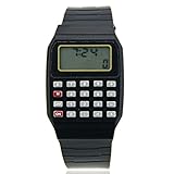 HeroNeo Cute Children Silicone Date Multi-Purpose Electronic Wrist Calculator Watch (Black)