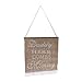 WINOMO Daddy Here Comes Mommy Burlap Banner Rustic Country Wedding Hanging Sign
