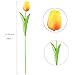 GTIDEA 10pcs Realistic PU Artificial Holland Tulip Flowers Life-Like Faux Bouquet Arrangements for Home Kitchen Living Room Dining Table Wedding Centerpieces Decorations Orange