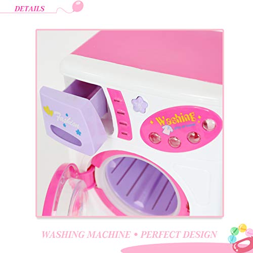KARMAS PRODUCT Laundry Center Play Set, Housekeeping Toy for Girls Includes Ironing Board, Iron, Washing Machine