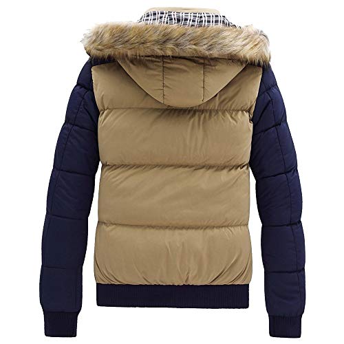 Hot Sale! Winter Thicken Coat Quilted Patchwork Outwear Tops Puffer Jacket with Removable Hood